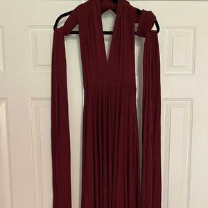 Lulus Exclusive Tricks of the Trade Burgundy Maxi